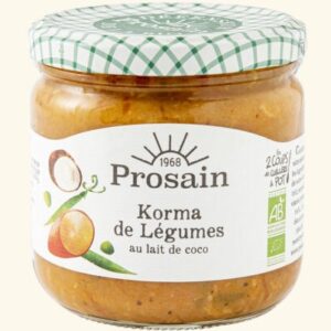 Korma de légumes bio au lait de coco - 350g