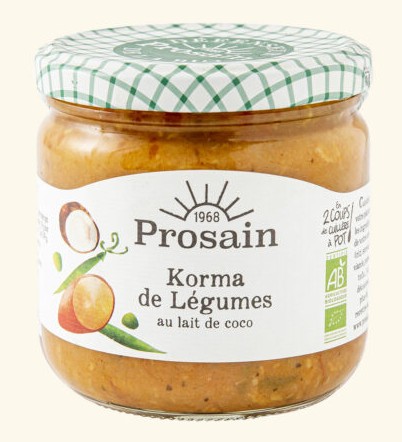 Korma de légumes bio au lait de coco - 350g
