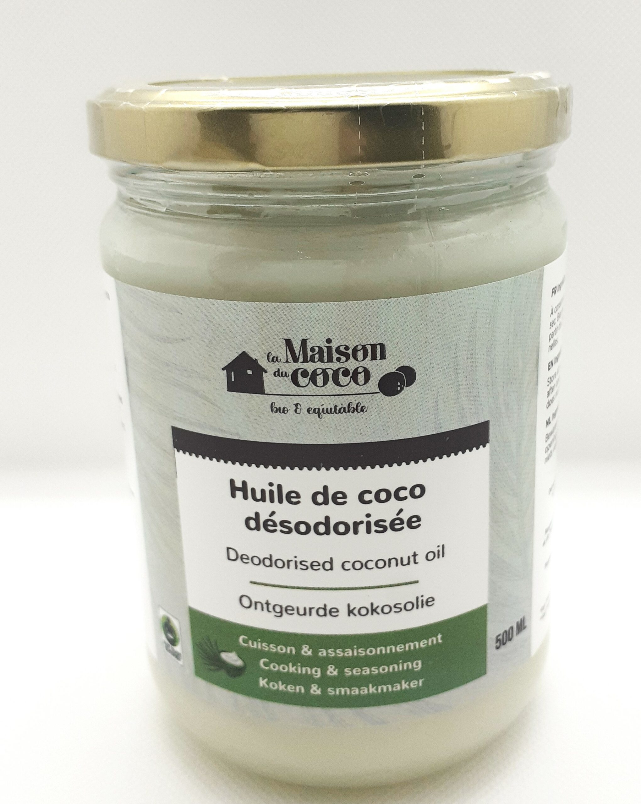 Huile de coco désodorisée Bio 500ml