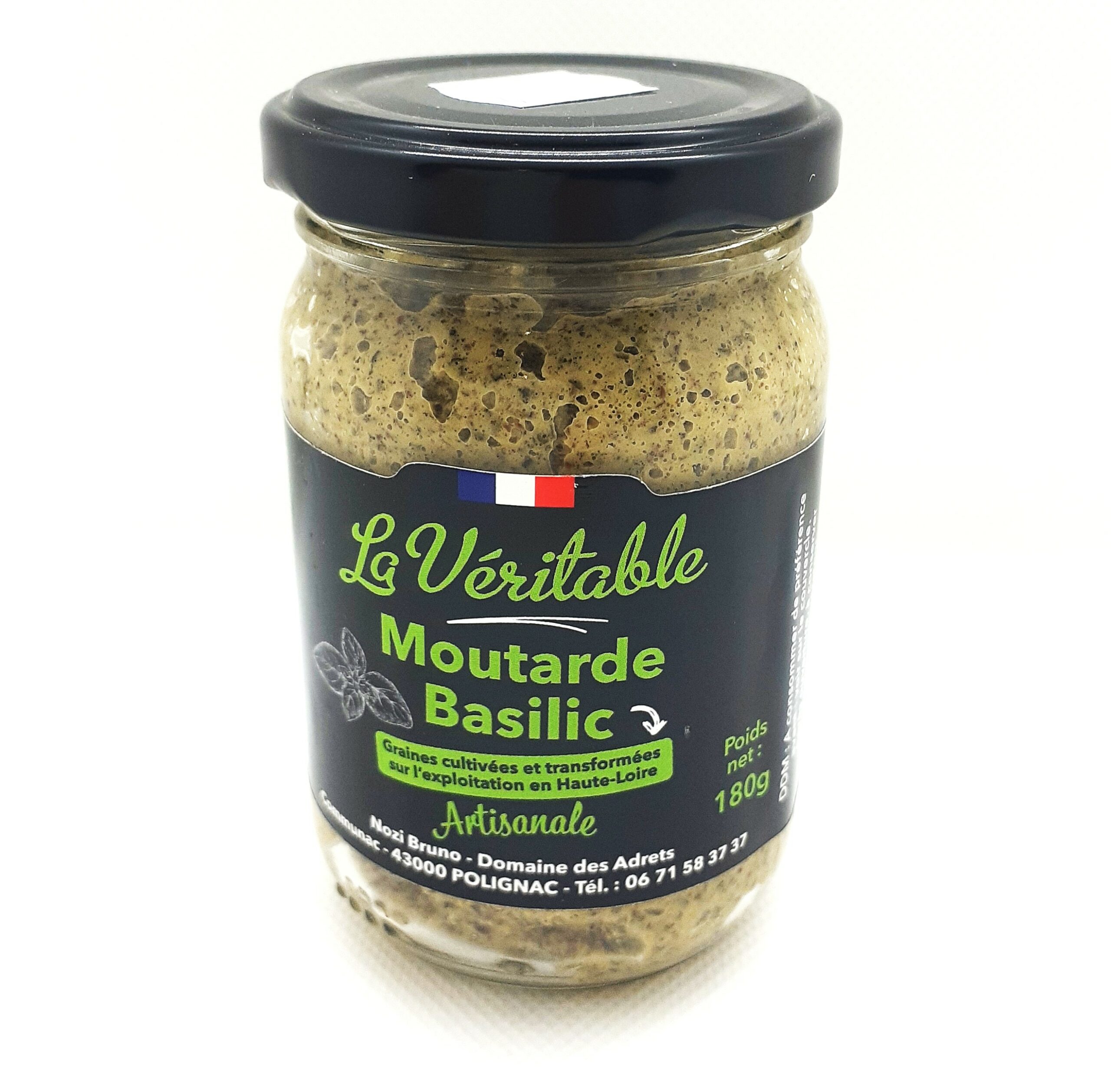 Moutarde au basilic La Véritable -  180 g