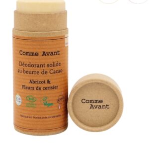 Déodorant solide bio, au beurre de cacao, abricot et fleur de cerisier 60g-