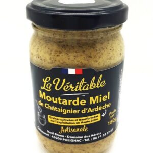Moutarde miel de châtaignier d’Ardèche La Véritable - 180 g