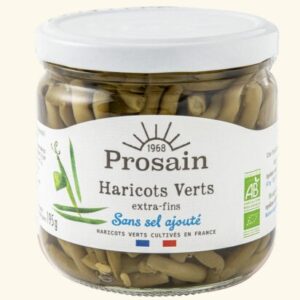 Haricots verts extra-fins bio   poids net 195g