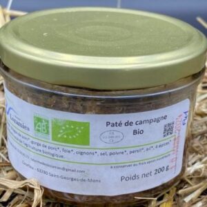 Pâté de campagne de porc bio 200g