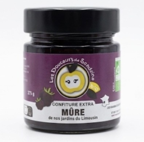 Confiture extra de Mûre bio 275g